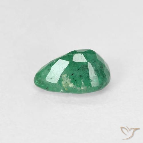 Esmeralda Verde claro médio Natural 0.45ct, Formato de pêra, SI