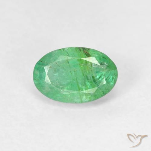 0.50ct Natural Verde Trevo Claro Esmeralda, oval, SI