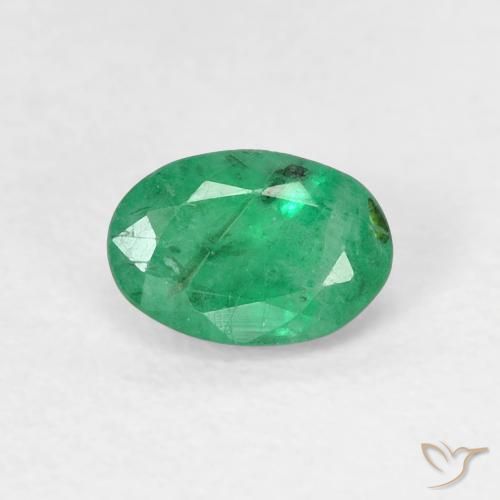 0.49ct Natural Luz verde Esmeralda, oval, SI