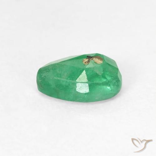 Esmeralda verde natural 0,51ct, formato de pêra, SI