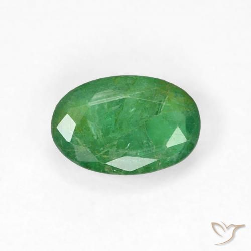 0.49ct Natural Verde médio Esmeralda, oval, SI