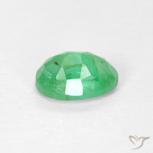 Esmeralda Verde amarelado Natural 0.57ct, oval, SI