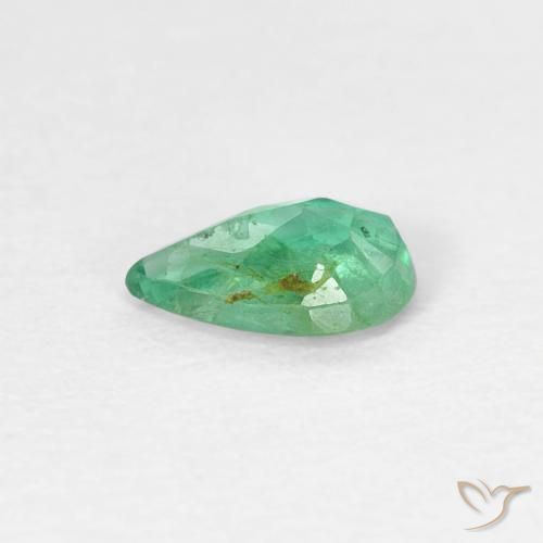 Esmeralda Verde Frio Natural 0.32ct, Formato de pêra, SI