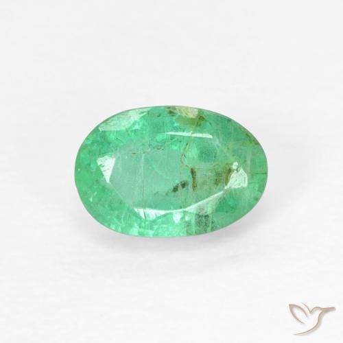 0.50ct Natural Luz verde Esmeralda, oval, SI
