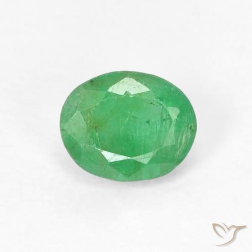 0.40ct Natural trevo verde Esmeralda, oval, VS-SI