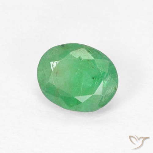 Esmeralda trevo verde Natural 0.40ct, oval, VS-SI