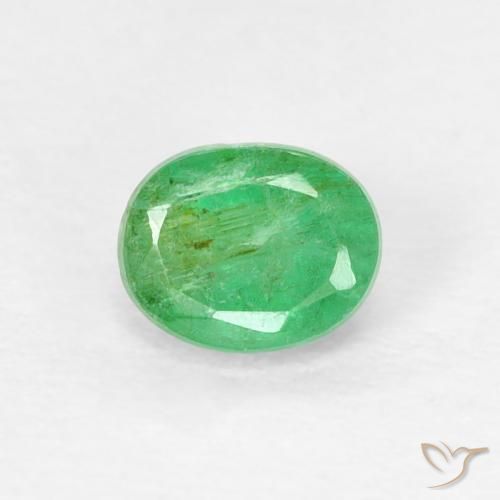0.42ct Natural Verde médio Esmeralda, oval, VS-SI