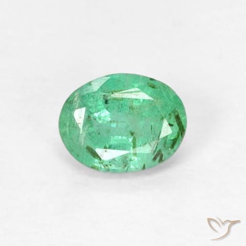 Esmeralda verde natural 0,34ct, corte oval, VS-SI