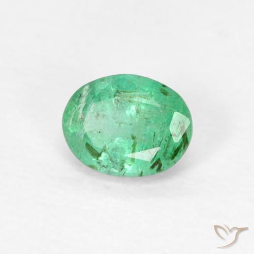 Esmeralda verde natural 0,34ct, corte oval, VS-SI