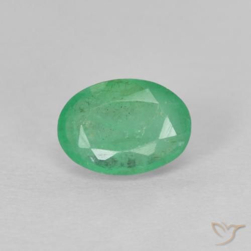 0.49ct Natural Verde médio Esmeralda, oval, VS-SI