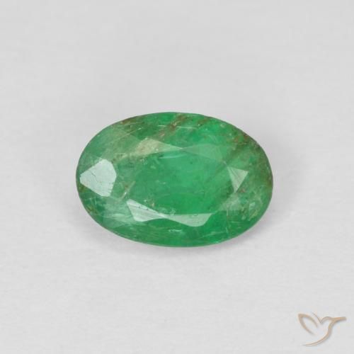 0.40ct Natural trevo verde Esmeralda, oval, VS-SI