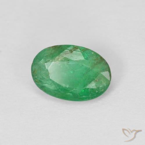 Esmeralda trevo verde Natural 0.40ct, oval, VS-SI