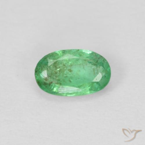 0.21ct Natural Verde amarelado claro Esmeralda, oval, VS-SI