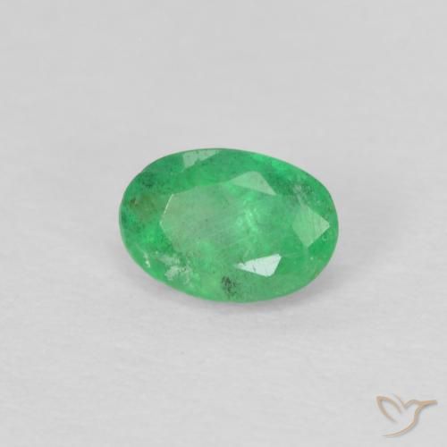 Esmeralda trevo verde natural 0,23ct, corte oval, VS-SI