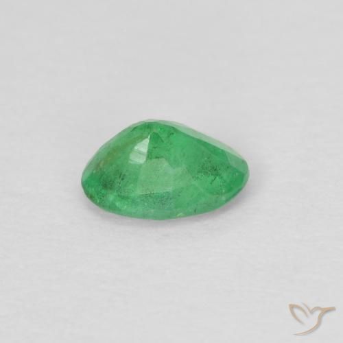 Esmeralda trevo verde natural 0,23ct, corte oval, VS-SI