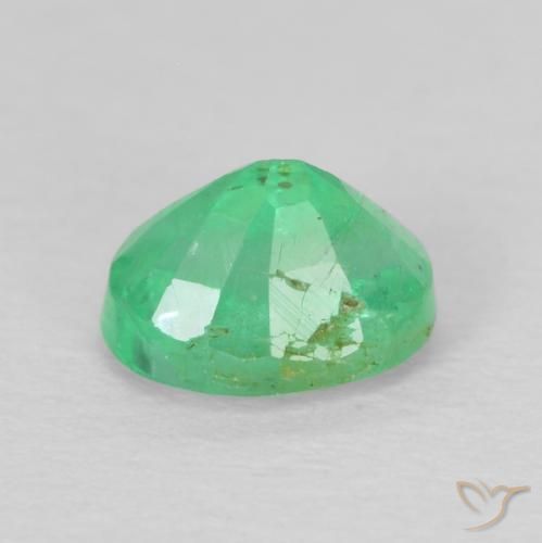 Esmeralda Verde Brilhante Natural 0.41ct, Corte Oval, VS-SI