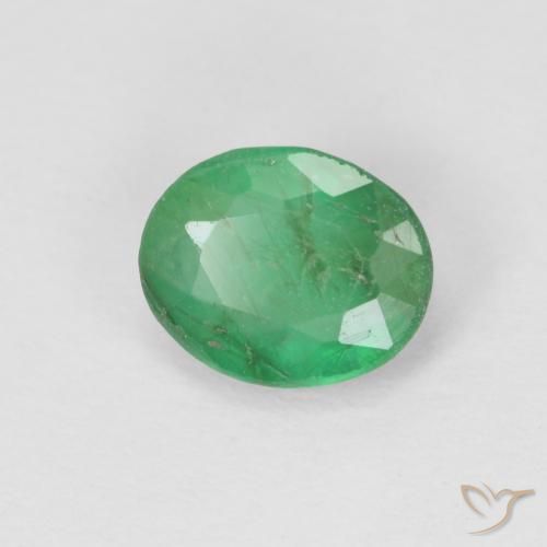 Esmeralda trevo verde Natural 0.71ct, oval, SI