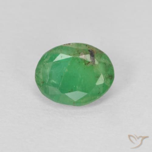 0.58ct Natural Verde médio Esmeralda, oval, SI