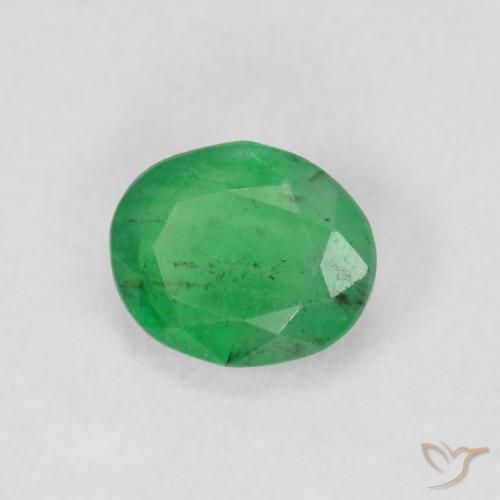 Esmeralda trevo verde Natural 0.61ct, oval, SI