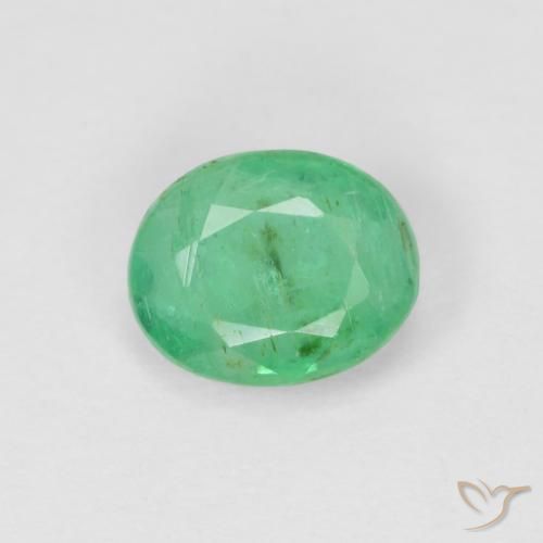 0.67ct Natural Verde Trevo Claro Esmeralda, oval, SI