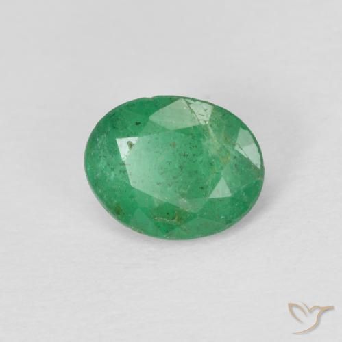 Esmeralda verde quente Natural 0.60ct, oval, SI