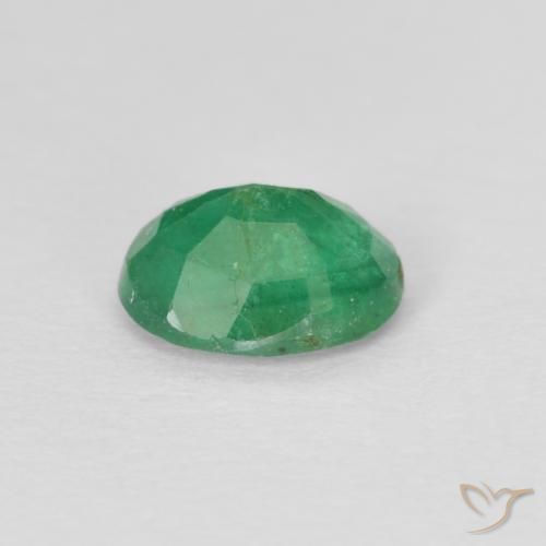Esmeralda verde quente Natural 0.60ct, oval, SI