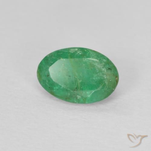 Esmeralda trevo verde Natural 0.43ct, oval, SI