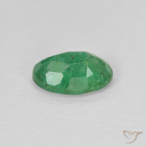 Esmeralda trevo verde Natural 0.43ct, oval, SI