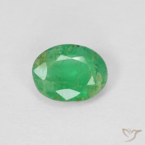 0.29ct Natural trevo verde Esmeralda, oval, VS-SI