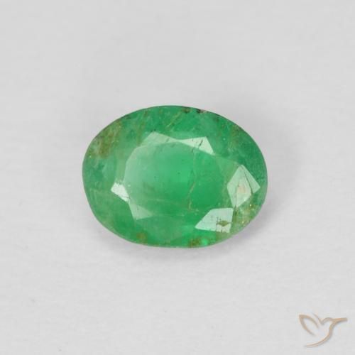 Esmeralda trevo verde Natural 0.29ct, oval, VS-SI