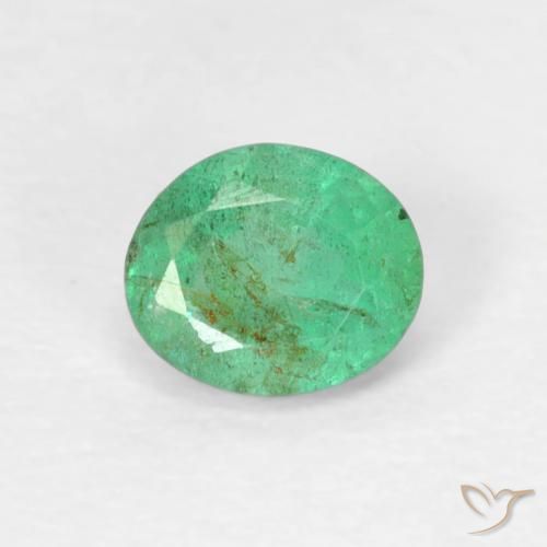 0.39ct Natural Azul verde Esmeralda, oval, SI