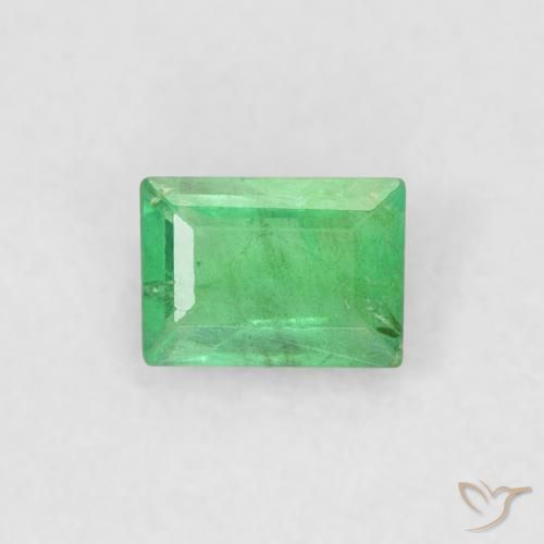 0.20ct Natural Luz verde Esmeralda, baguete, VS-SI