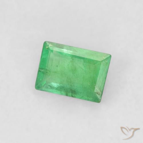Esmeralda Luz verde Natural 0.20ct, baguete, VS-SI