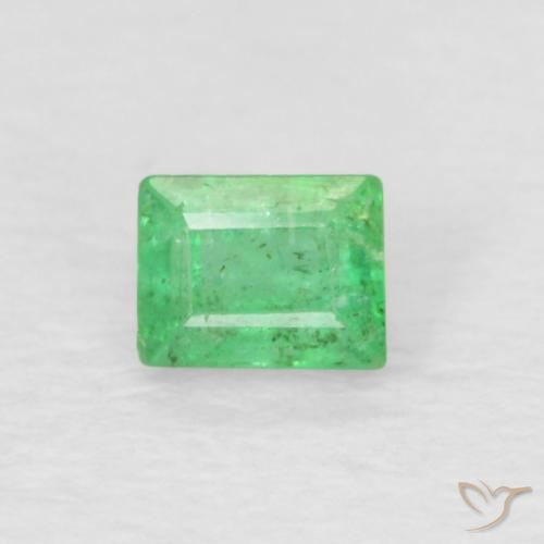 0.20ct Natural Verde amarelado claro Esmeralda, baguete, SI