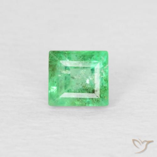 0.18ct Natural Verde Trevo Claro Esmeralda, baguete, SI