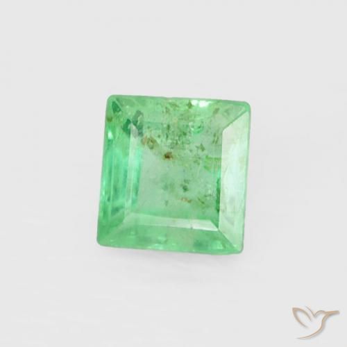 Esmeralda Luz verde Natural 0.20ct, Quadrado, SI