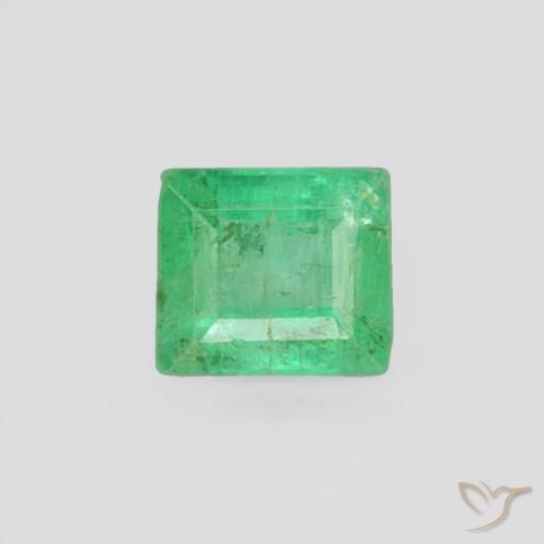 0.19ct Natural Verde amarelado Esmeralda, baguete, SI
