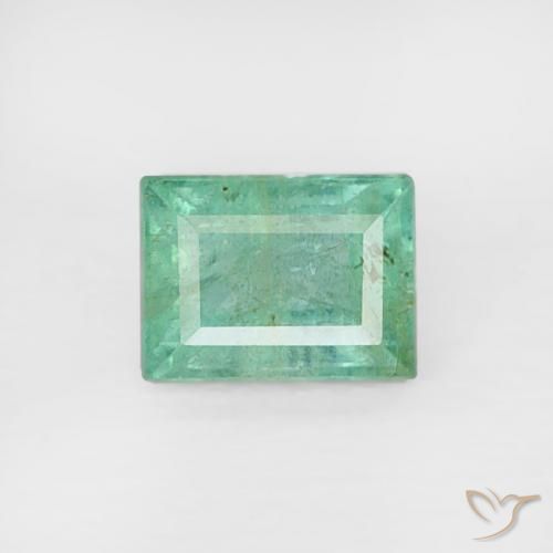 0.27ct Natural verde pistache Esmeralda, baguete, SI