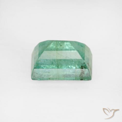 Esmeralda verde pistache Natural 0.27ct, baguete, SI