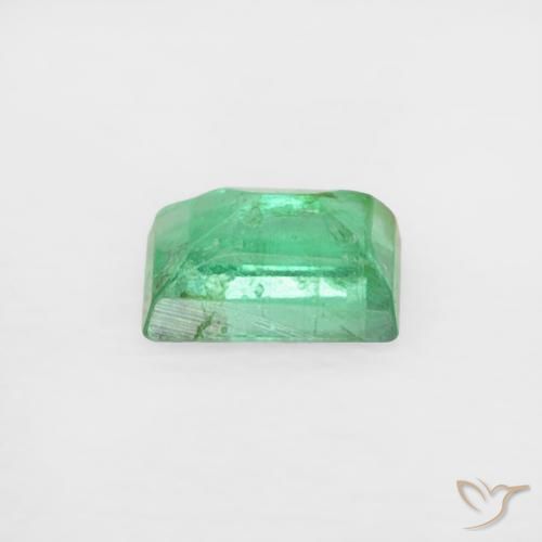 Esmeralda Verde claro Natural 0,15ct, baguete, VS-SI