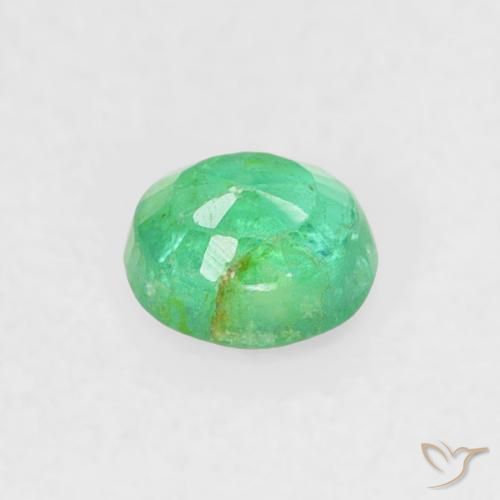 Esmeralda verde natural 0,17ct, corte redondo, VS