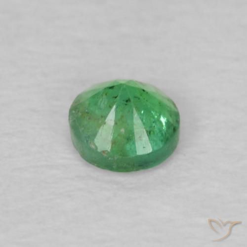 Esmeralda Luz verde Natural 0.15ct, Corte Redondo, VS-SI