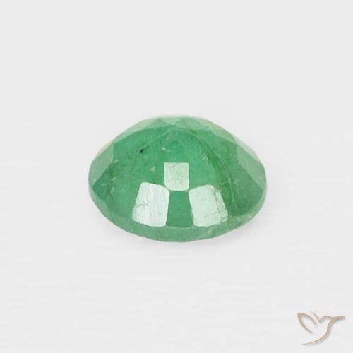Esmeralda Verde claro Natural 0.14ct, Corte Redondo, VS
