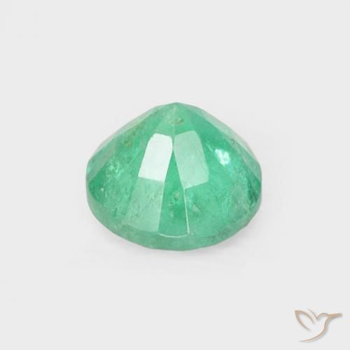 Esmeralda verde natural 0,25ct, corte redondo, VS