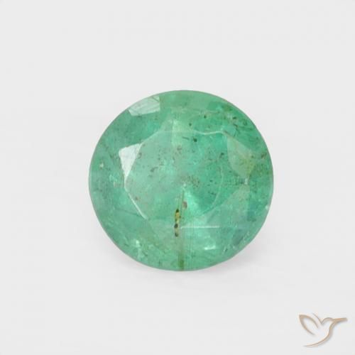 Esmeralda Azul verde Natural 0.25ct, Redondo, VS