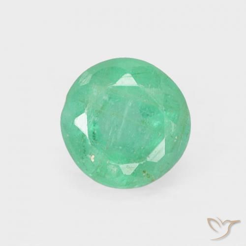 0.30ct Natural Verde Frio Esmeralda, Redondo, VS