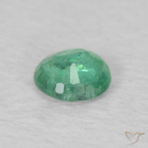 Esmeralda Azul verde Natural 0.15ct, Corte Redondo, VS-SI