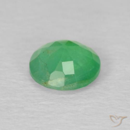 Esmeralda Verde amarelado Natural 0.27ct, Redondo, VS-SI
