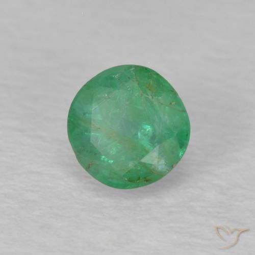 Esmeralda Verde médio Natural 0.30ct, Redondo, VS-SI