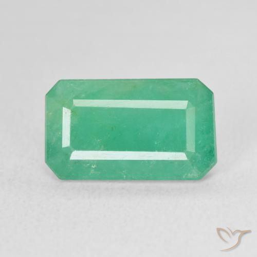 3.66ct Natural Azul verde Esmeralda, Corte Esmeralda, SI